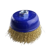 Щетка чашечная для УШМ 125 мм (5), латунированная, волнистая проволока,"MAXIMUM" MX 17740