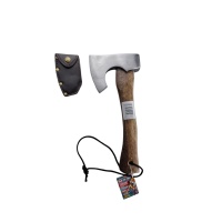 Топор туристический с чехлом для лезвия 600гр.,27 см,гладкий хром,022,"Maximum"(Максимум) MX19768